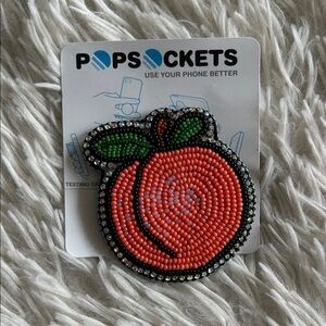 PopSocket Beaded Peach Phone Grip - Orange and Green
